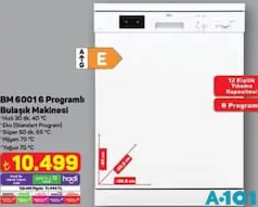 SEG BM 6001 6 PROGRAMLI BULAŞIK MAKİNESİ